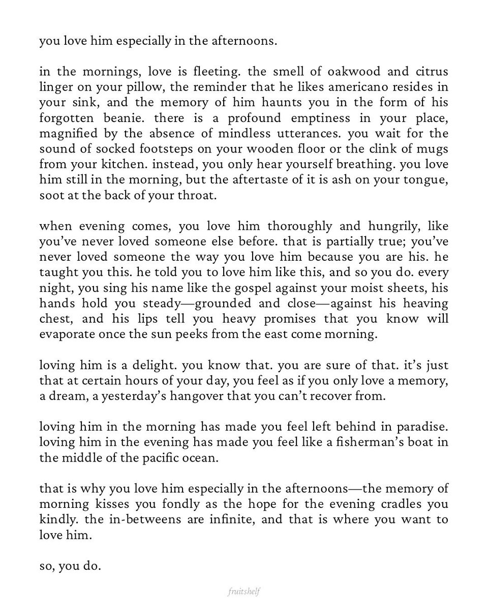 wifehearted's tweet photo. “here’s to our purgatory;
our paradise, our inferno”

     a heejay drabble
     on mornings, evenings,
     and everything in between. https://t.co/i1KNemEdtX