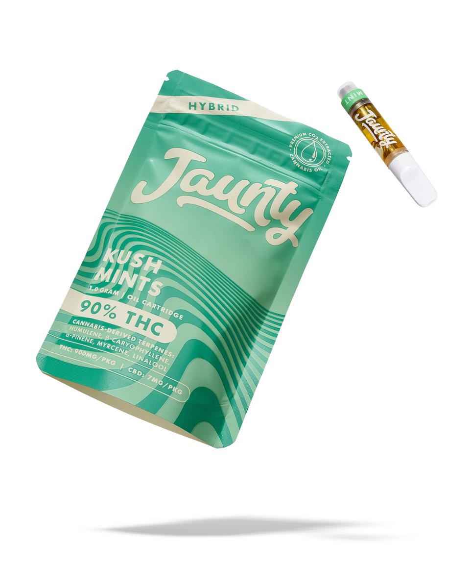 🌿 Check out the 3rd new variety of Jaunty Vapes version 2.0! 🔥 Introducing our new Kush Mints vape with refreshing minty, herbal & zesty lemon notes. 🍋💨🌱 🗽 100% #NewYork since day one💯 📍 Visit Jaunty.com to find retailers near you. 21+ only
