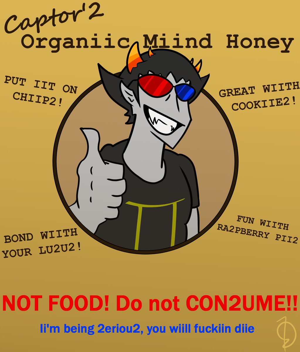 Sheradeck1's tweet photo. Mind the Honey!

#Homestuck #HOM3STUCK #sollux #captor #mspa #funny #honey #gemini #2ollux https://t.co/pbuseRUQ62