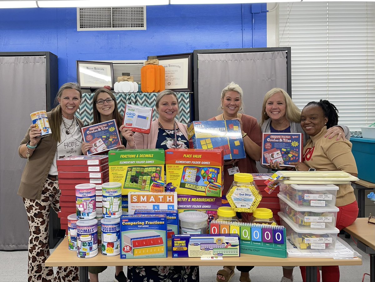 CrescentElement's tweet photo. We are SO EXCITED about all of the amazing math manipulatives we received from the GA DOE Math Opportunity Grant for our third, fourth, and fifth graders! We are making math FUN at Crescent!!! https://t.co/GqizPel7hG