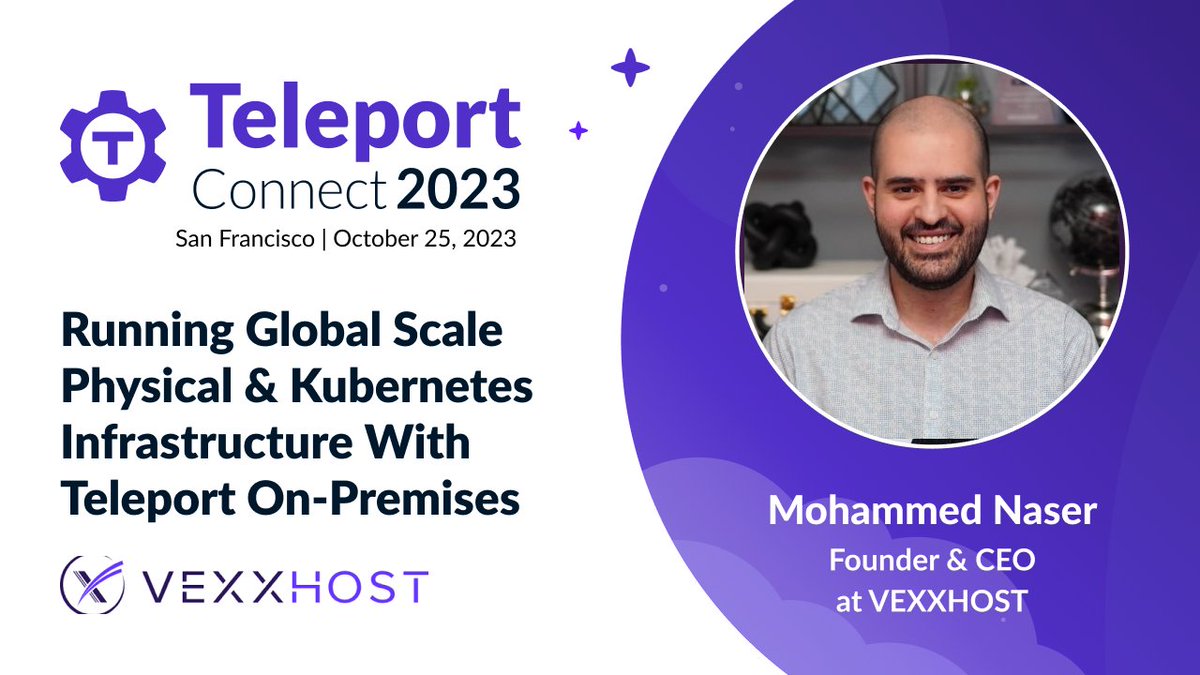 Learn how @vexxhost runs their global scale physical & Kubernetes infrastructure with Teleport on-prem, overcoming challenges and embracing a keyless SSH journey in @_mnaser session at #TeleportConnect2023 👀  

With three public cloud regions and many other private clouds (in…