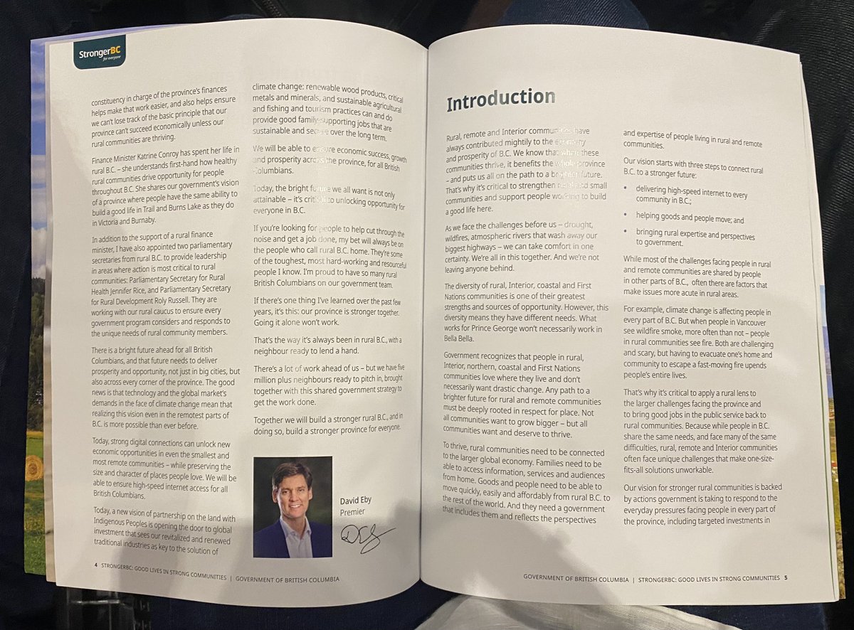 BrittnyAnderso's tweet image. Premier David Eby just shared our vision for rural BC! We will be applying a rural lens to all government decisions! 

There is so much to dig into, this is just the start. Thank you to everyone who has worked so hard on this. I am so excited to see where we go!

#bcpoli