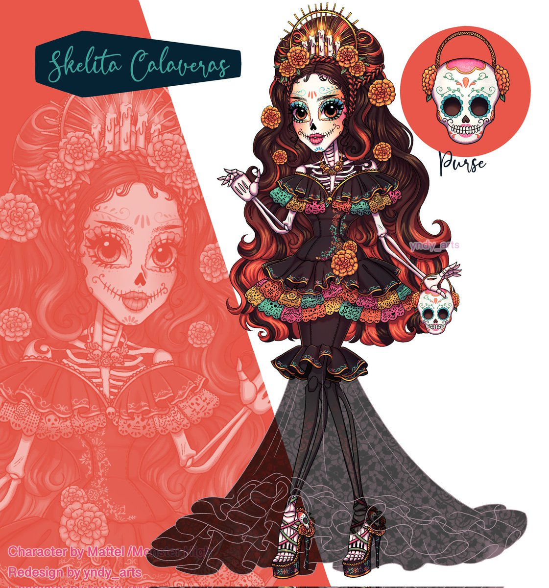 Old Skelita redesign! My last of this series 🏵️💀🦋 #skelita