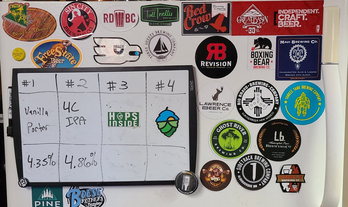 BurningBeard161's tweet photo. Stopped by a few places while in Reno/Tahoe.  Was able to add some more stickers to the beer fridge.  Thanks to Three Sheets Brewing -Tahoe City, @revisionbrewing, and @gbbco https://t.co/JbuXhyUlu4