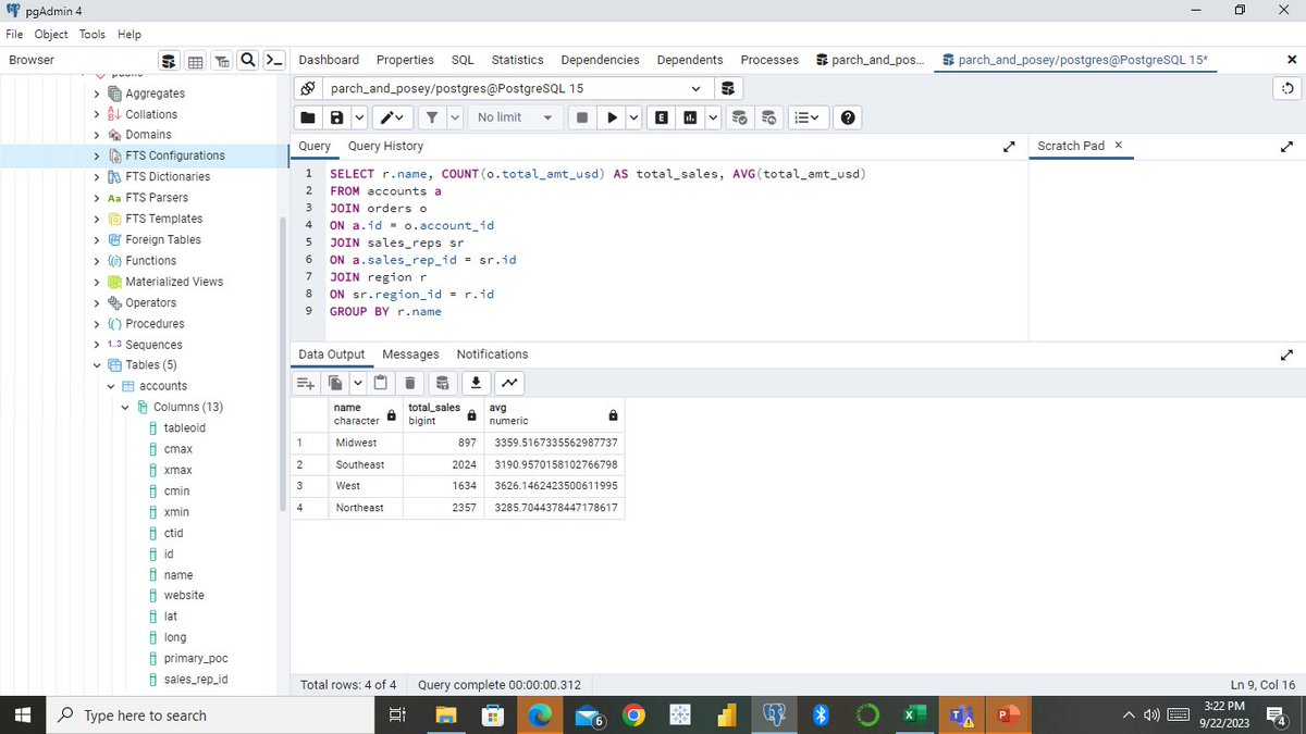 nk_courage's tweet photo. Day 15 of 20
Task: Write an SQL query to calculate total sales and average order value by region.
#hertechtrailacademy #HTTDataChallenge #20dayswithdata #SQLAggregation #DataAnalytics https://t.co/OHEDGvbqZu