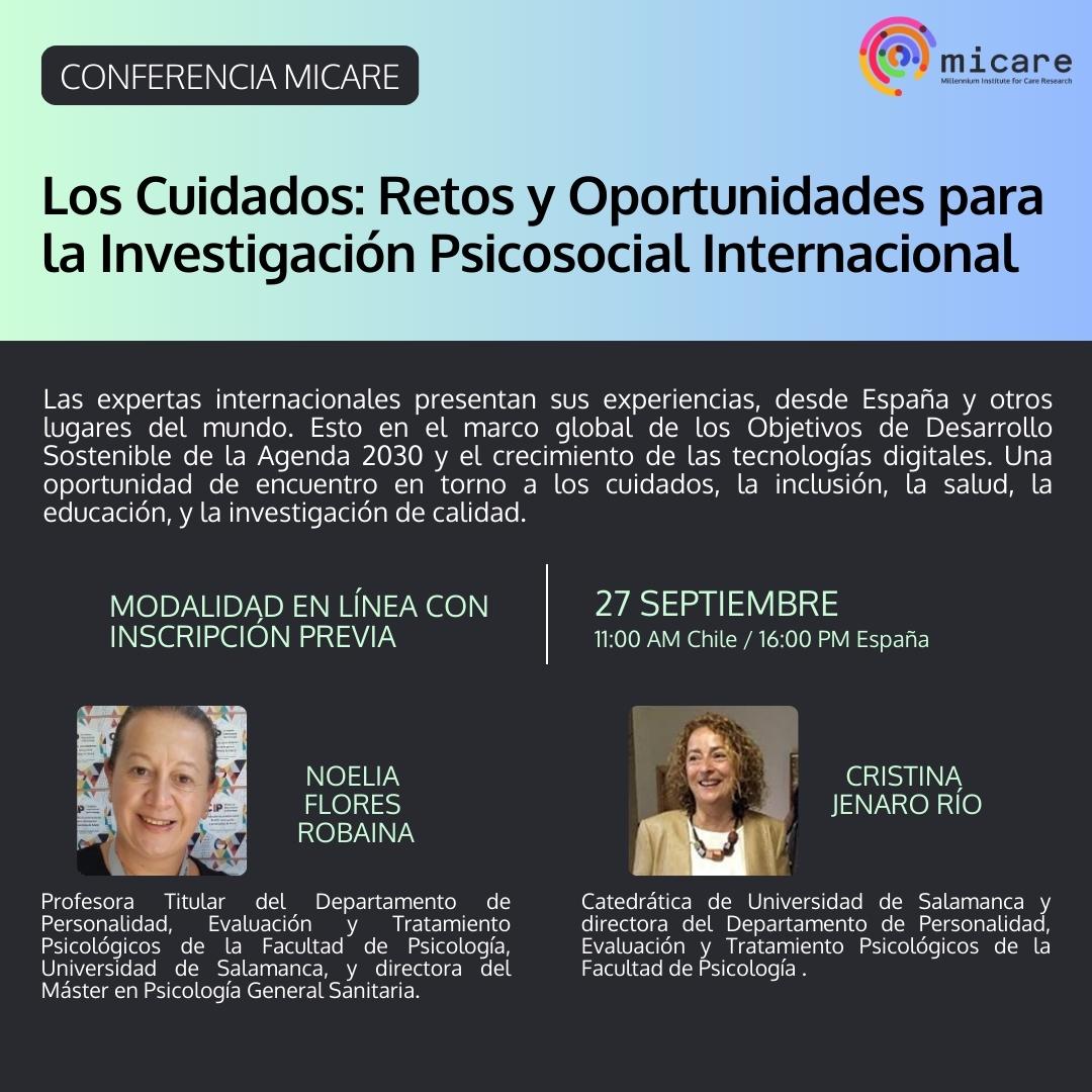 ¿Cómo se traducen las agendas de investigación en beneficios tangibles para las personas? ¿Cuál es el panorama futuro que se vislumbra para las agendas de investigación?
Hablemos de esto en la Conferencia MICARE con nuestras expertas!
Inscríbete aquí lnkd.in/eaM5Ttar