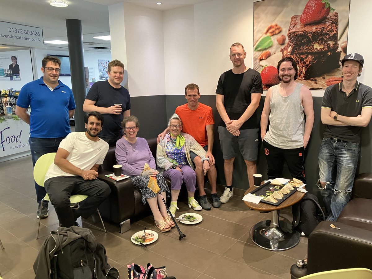 Some of the team and supporters getting a well deserved drink and sandwiches at “Lavender Catering” at the After Football Coffee Club. We will definitely have to work off all those sandwiches at the training session!!