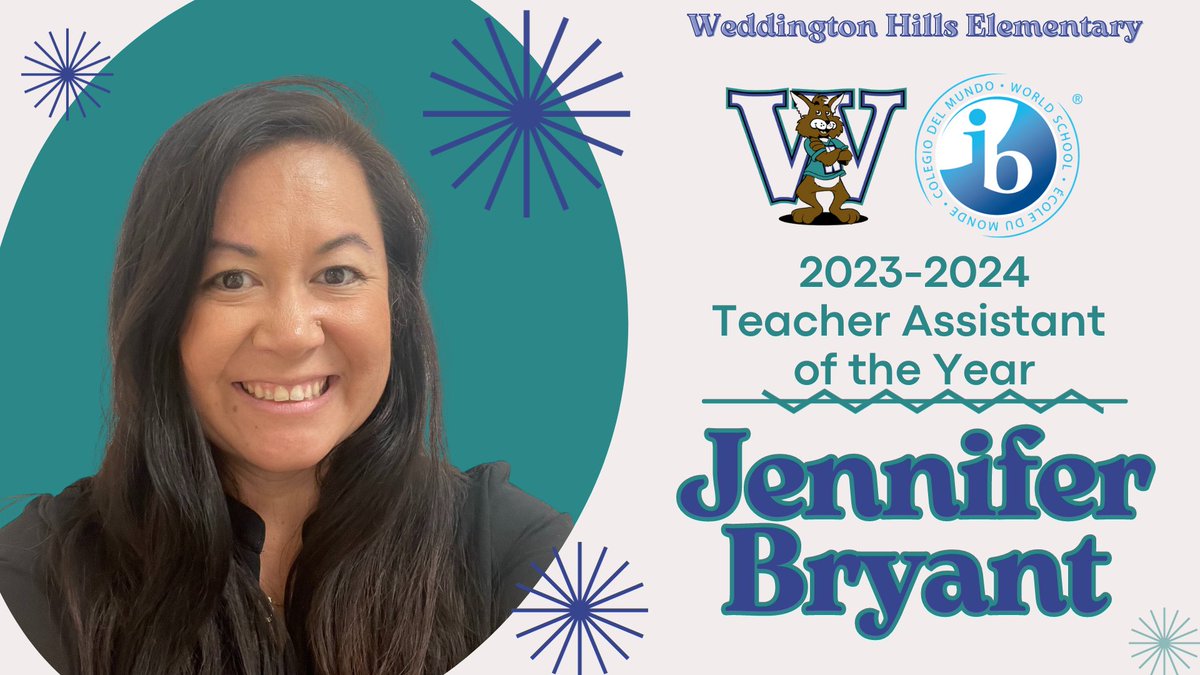 WHE_Whiskers's tweet photo. Congratulations to Mrs. Jenny Bryant on being our 23-24 Teacher Assistant of the Year! Thank you for all that you do for our staff and students! #TAOY https://t.co/OOZrD9U79F
