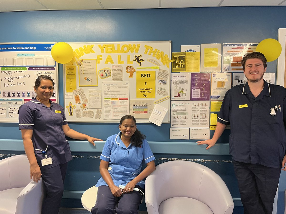 SartainKj's tweet photo. This week has been Falls Awareness Week and #TeamCG2 @YSTeachingNHS has been hard at work celebrating their amazing care aiming to reduce the fall risks in hospital. Shared learning on their display boards. The winning teams are:Lilac,EAU and Cherry. Well done all. https://t.co/yqxNc5kFBY