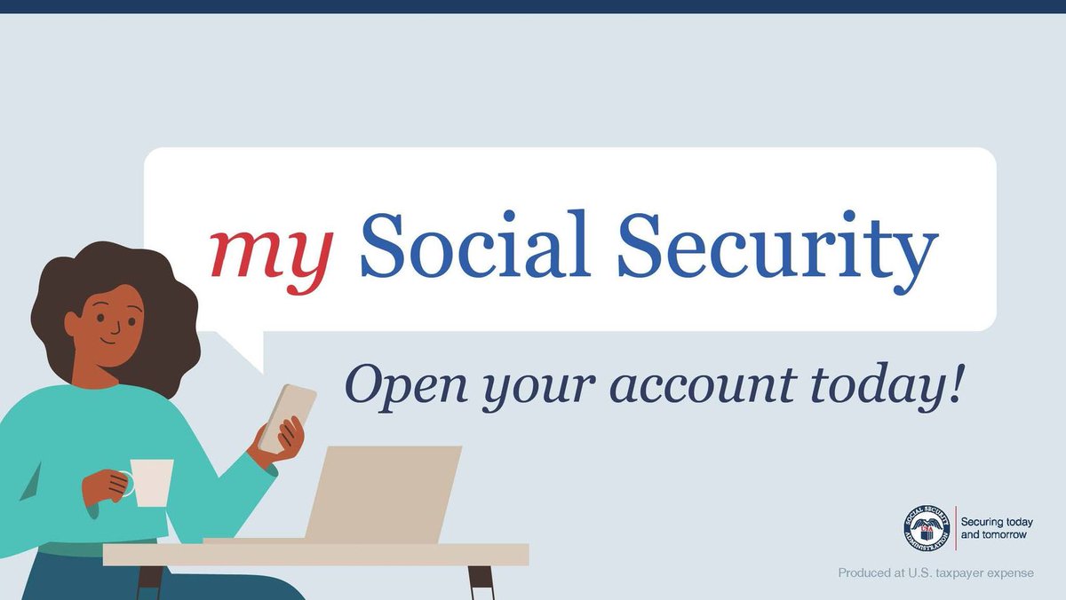 From @SocialSecurity: 'It's been more than 10 years since we launched my Social Security! A free and secure #mySocialSecurity account provides personalized tools for everyone, whether you receive  benefits or not. Join the millions and open yours today!'  ow.ly/ARUC50PL6Kb