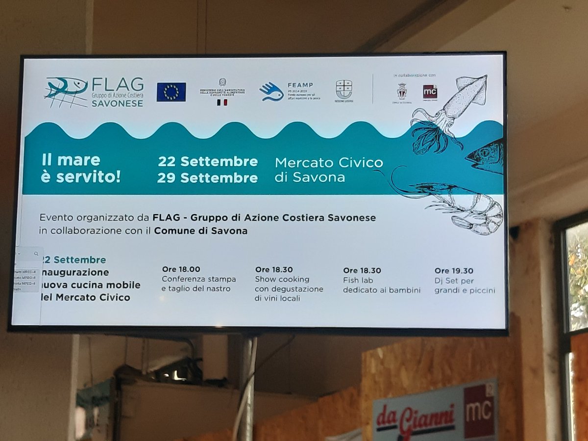 “Il mare è servito!" Eventi di Show Cooking per gustare i tradizionali sapori liguri
Oggi a Savona al Mercato Civico inaugurazione della nuova cucina, show cooking, laboratori per bambini e DJ set 
#IlMareÈServito #ShowCooking #ReteNazionaleDeiFlag #FlagSavonese
<a href="/GAC_SV/">GACSV</a>