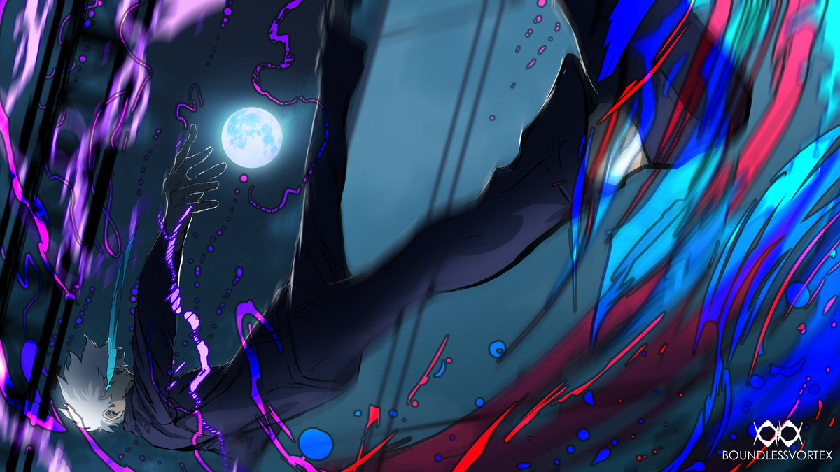 BoundlessVortex's tweet photo. I forgot to post this some time ago, a fanart of Gojo that I have mixed feelings about, but it was interesting to do. I got a speedpaint video of it on my YouTube.
#JujutsuKaisen #GojoSatoru #fanart #anime https://t.co/g5jbDfZ60K