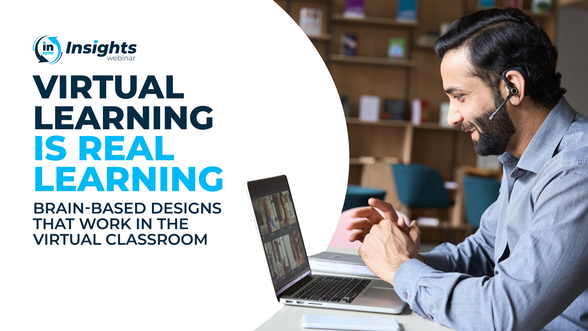 insynctraining's tweet image. 🎥 Webinar Recording Alert! 🎥
Tired of passive virtual training? Read the recap/watch the recording of: Brain-Based Activities that Work in the Virtual Classroom! 📺💡tinyurl.com/58e9xfum
#virtualtraining #brainbasedlearning #instructionaldesign #professionaldevelopment