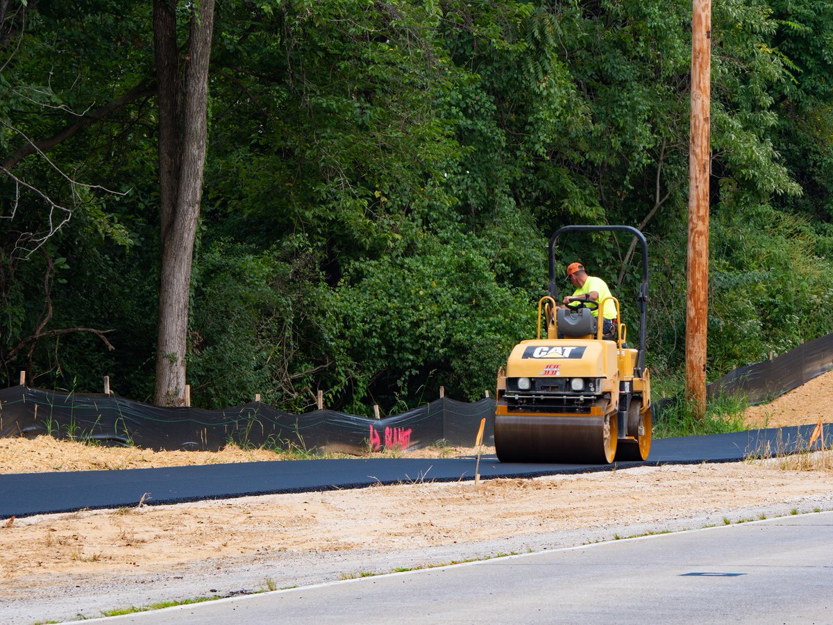 SCCTransit's tweet image. Progress is being made on Phase III of the Old Collinsville Road Trail. The $2.03 million, .8-mile trail will run along Old Collinsville Road from Munie Road to Frank Scott Parkway East. It is set to open this fall. #MetroBikeLink #TransittoTrails
