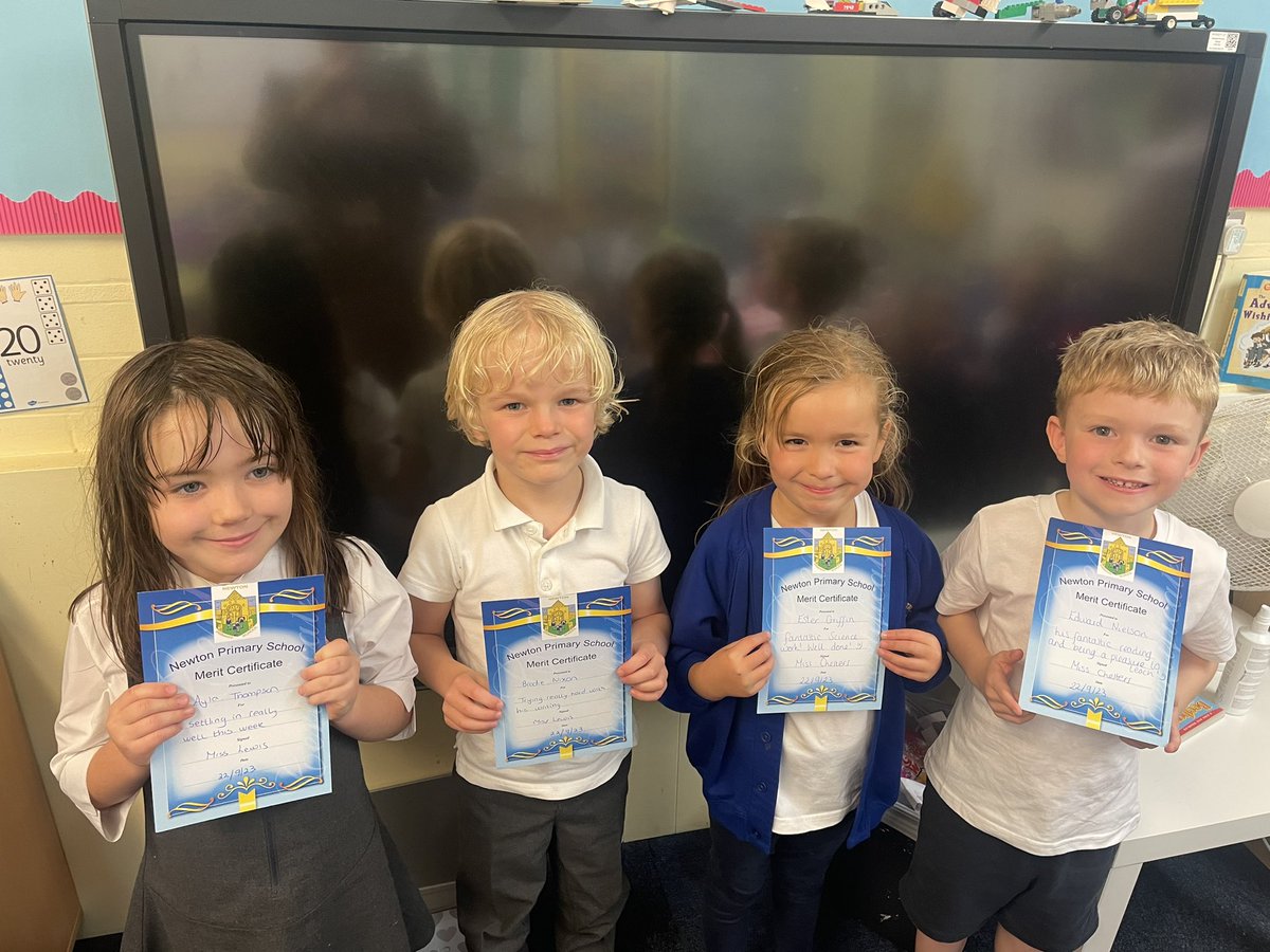 NewtonPrimarySc's tweet photo. Well done to the merit winners in Year one! They have been super stars this week! 🌟 ⭐️ https://t.co/opu5SZptoV
