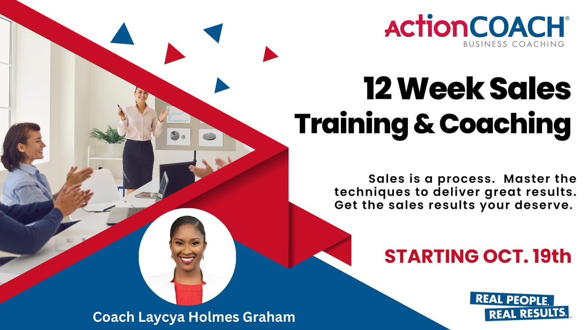 So join our 12-week Sales MasterCLASS starting on Oct. 19, 2023.  Your coaches are Brad Sugars and Coach Laycya Holmes Graham.    Sign up today for  this interactive  Training and start getting the sales results you deserve.  Learn more and sign-up here:  jamaica.actioncoach.com/12-week-sales-…