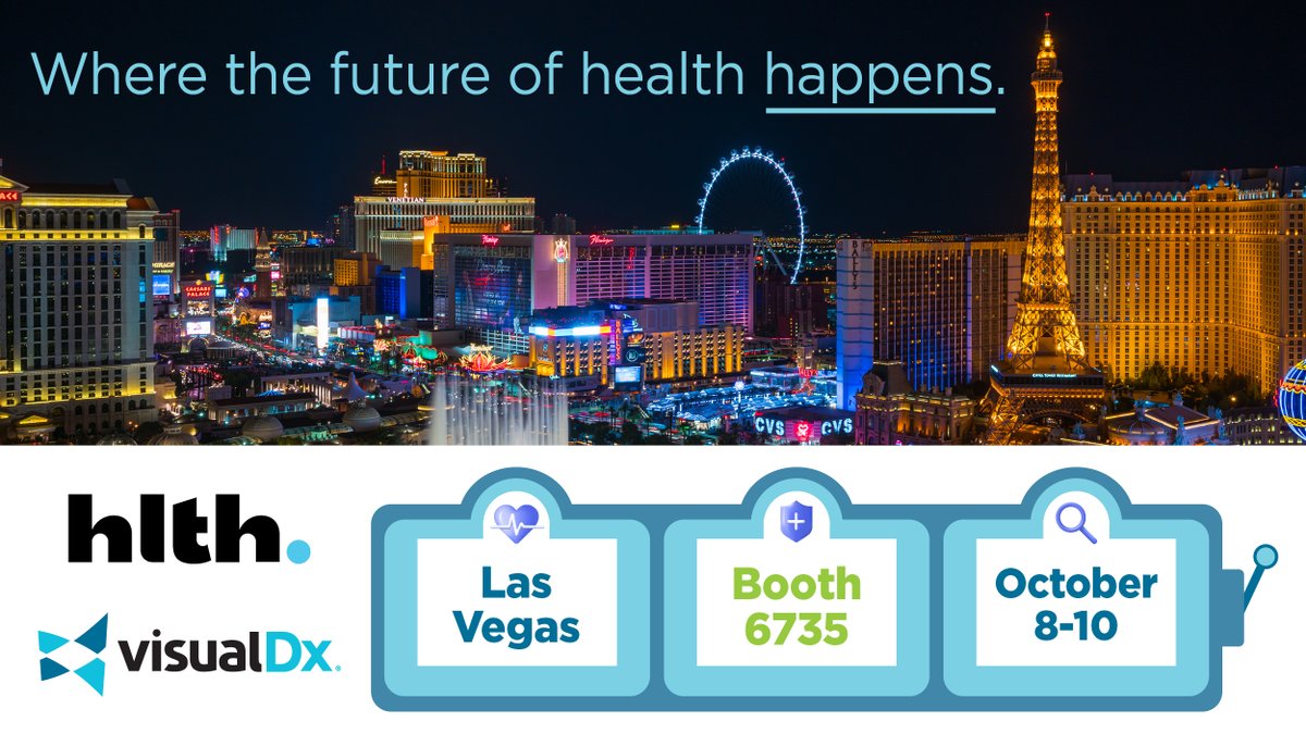 VisualDx's tweet image. VisualDx is gearing up for #HLTH2023! We&apos;re eager to connect with industry leaders, innovators, and change-makers. Stay tuned for updates as we elevate healthcare together. Visit us at Booth #6735. #HealthTech #VisualDx #HLTHConference