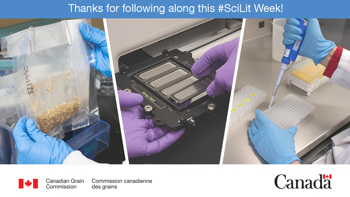 Thanks for following along this #SciLit Week! You can learn more about our Grain Research Lab on our website: ow.ly/2aVL50PNp61 #CdnAg #AgResearch #AgSci
