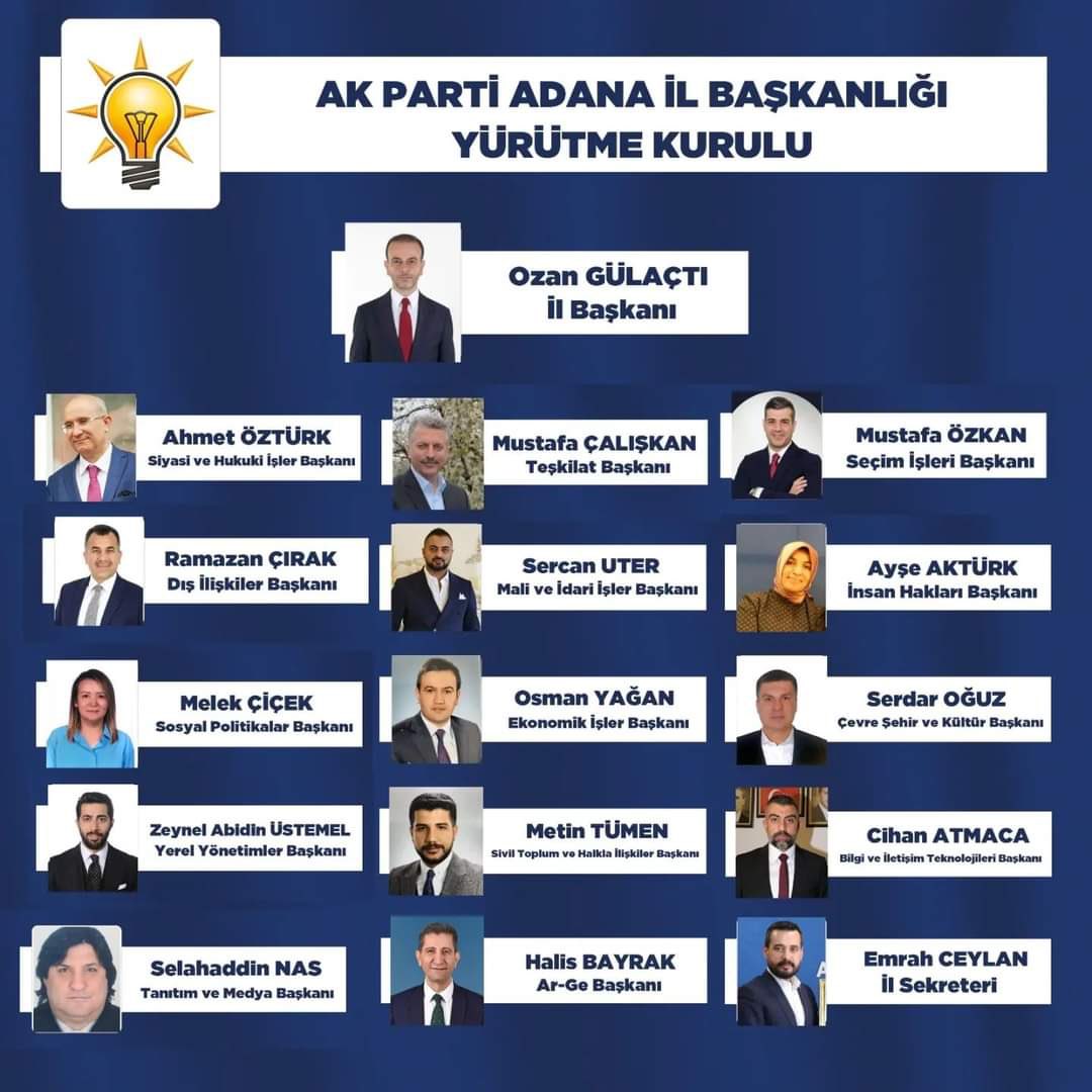#AKParti'mize ve #Adana’mıza  hayırlı uğurlu olsun.