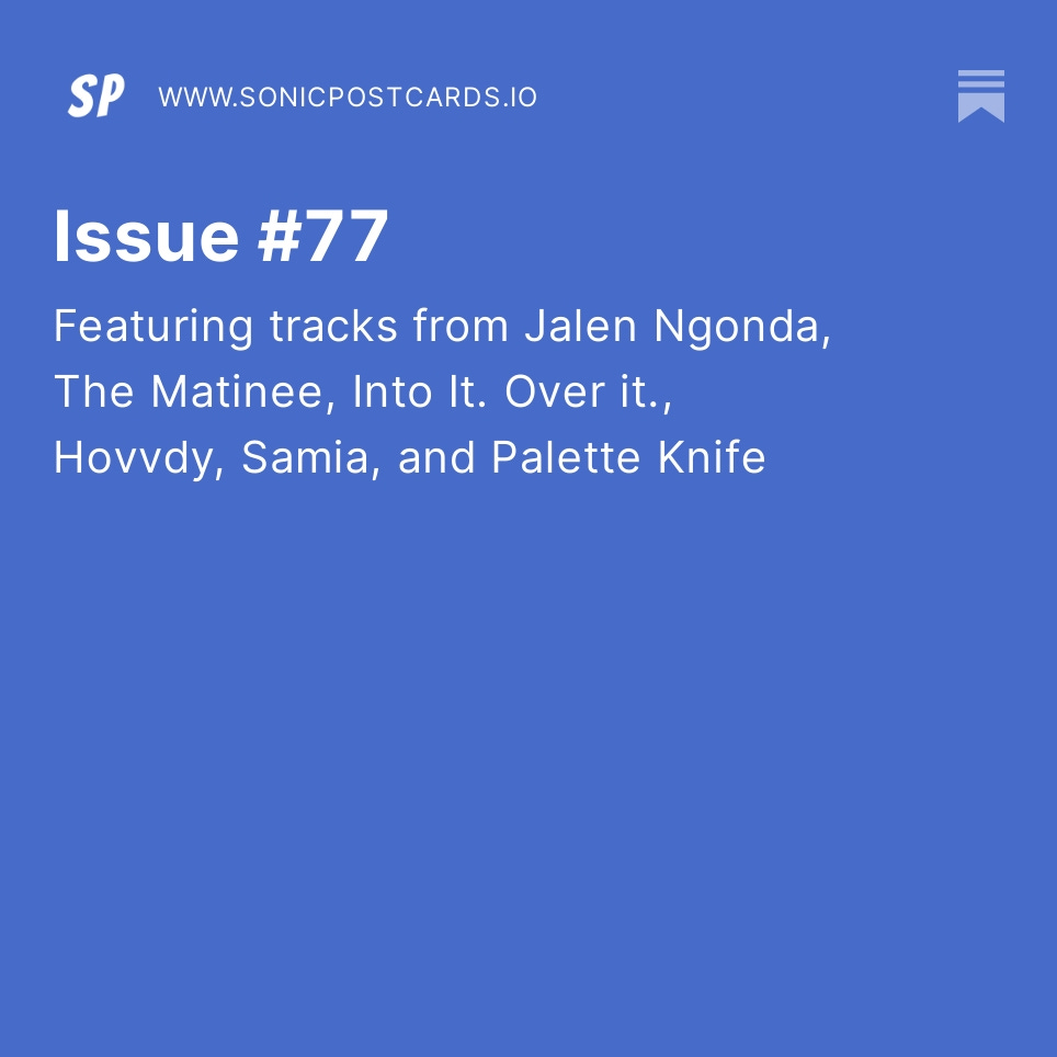 _btyler_'s tweet photo. Sonic Postcards - Issue #77

This week’s playlist does the delicate dance of transition from soul to emo in five short tracks.

https://t.co/9ByCFGdvP4 https://t.co/lt7lrWPGLH
