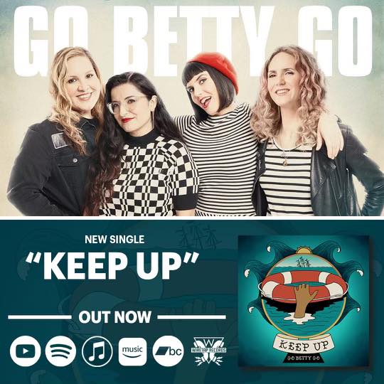 GoBettyGo's tweet photo. “Keep Up” is out now!! Our first single from our upcoming release “Black and Blue” coming soon! Turn it up and stream/ download on all digital platforms worldwide here: https://t.co/j8jpBK2FbF 🌎 🎧 🎵
#newmusic #gobettygo #wiretaprecords #punkrock #keepup https://t.co/3M7uvM6J8j