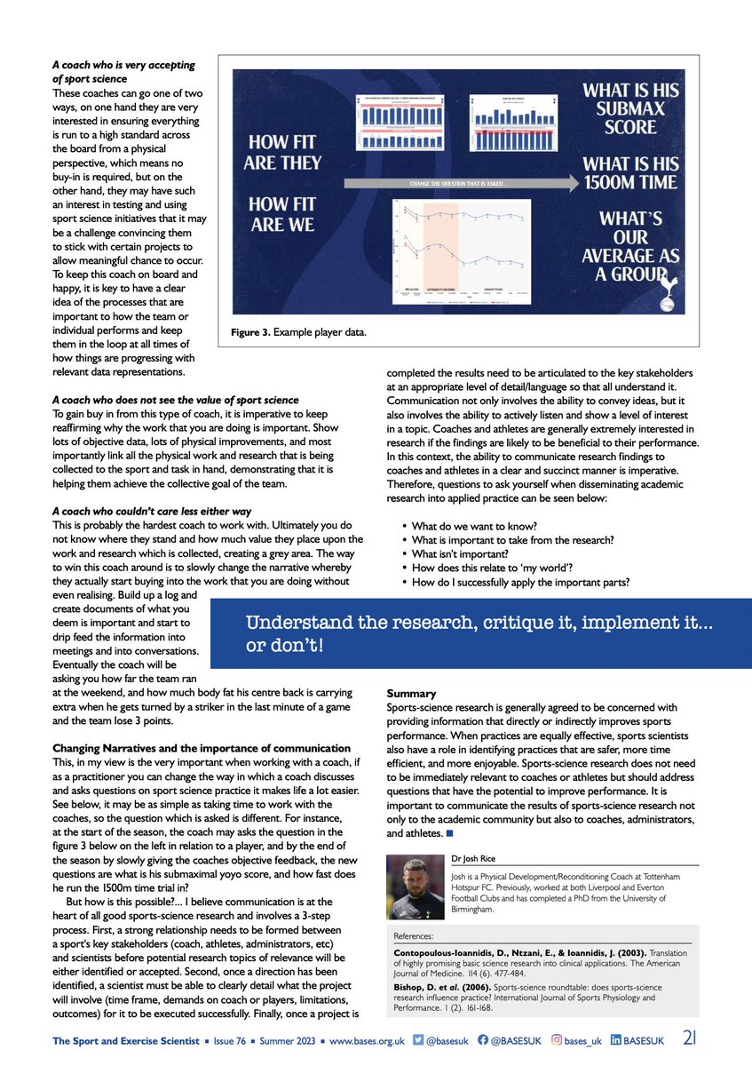 Josh Rice PhD (@joshuarice95) on Twitter photo Late to the party, but enjoyed writing this one for the @basesuk summer edition this year on the topic of “blending academic research into applied practice” Late to the party, but enjoyed writing this one for the @basesuk summer edition this year on the topic of “blending academic research into applied practice”