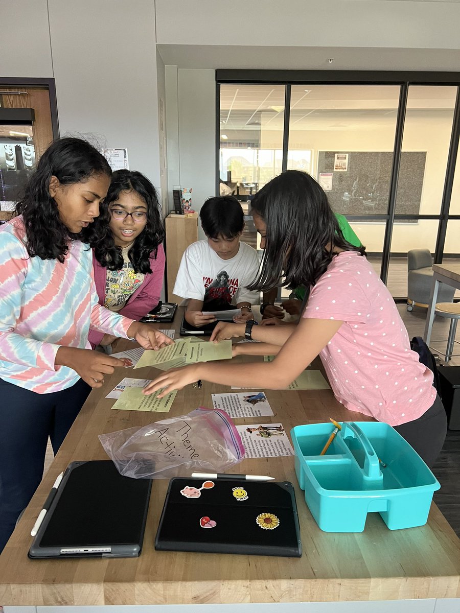 MsAlyssaGrant's tweet photo. Testing our knowledge on theme with a matching game and a little competition! @CMSWestWrangler https://t.co/zynXfZscaG