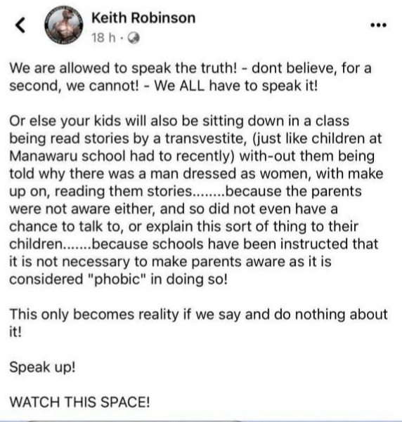 letkidsbekidsnz's tweet photo. Keith Robinson, ex All Black, speaking out on Facebook about the sexualisation and gender ideology in our schools. Dads find your voices,  for your kids sake. #LetKidsBeKids @AllBlacks @allblacksrugby @ChiefsRugby https://t.co/aPNsEntyMa