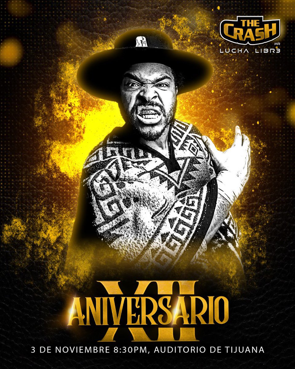 ¡Bryan Keith presente en nuestro Aniversario!

Llega por primera vez a The Crash este 03 de Noviembre, Auditorio de Tijuana.

Puntos de venta:
• bit.ly/TheCrashNoviem…
• Farmacias Roma
• Innovasport 
• Taquillas del Auditorio 

#TheCrashLuchaLibre #AniversarioXII