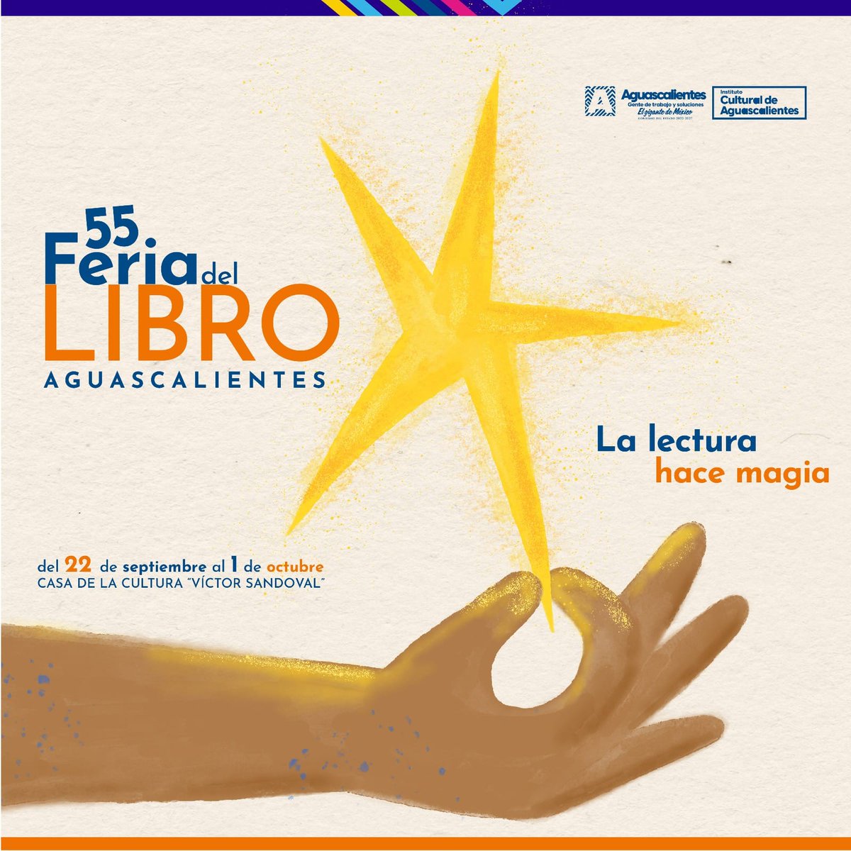 55 Feria del Libro Aguascalientes📚
¡Te esperamos! Actividades para toda la familia.
🔗aguascalientes.gob.mx/temas/cultura/…
✨La lectura hace magia✨
#ViveICA
#CapitalAmericanadelaCultura
#ElGiganteDeMéxico #55feriadellibroAgs #FeriaDelLibroAgs2023