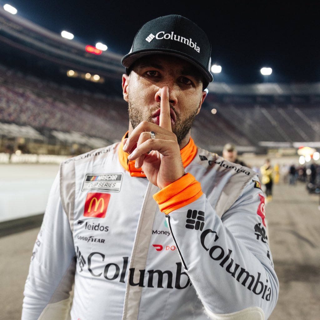 NASCARonUSA's tweet photo. ‘@BubbaWallace overcame a 19-point deficit at Bristol to make the Round of 12.

Will he make the Round of 8? #NASCARPlayoffs https://t.co/oybpg01zQL