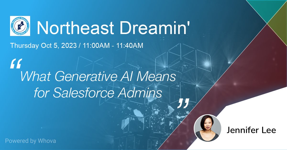 I’ll be speaking at Northeast Dreamin' on Oct 5- 6, 2023. I would love to see you there!🎉🎉 

Register here: whova.com/portal/registr… 
#NED2023 #NEDreamin via Whova Event Platform
whova.com/portal/north_2…