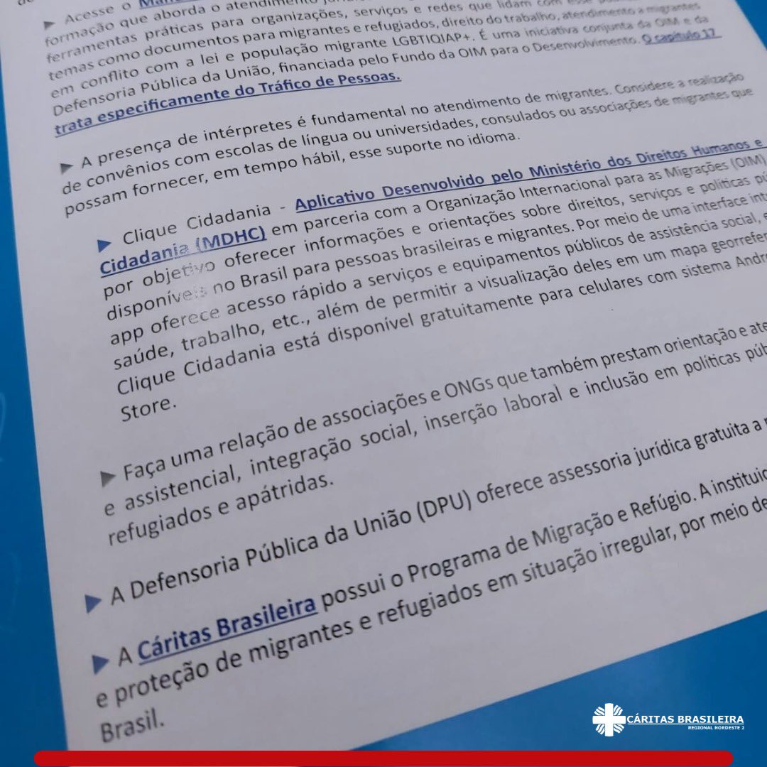 CaritasNE2's tweet photo. I Migração e Refúgio I 

📌A Cáritas NE2 apresenta experiência junto aos migrantes em Pernambuco durante lançamento do Guia para desenvolver uma resposta às vítimas do tráfico de pessoas em ambientes de assistência à saúde.

Saiba mais --- https://t.co/FBNb9wbcrB https://t.co/IvweBKrYQ8
