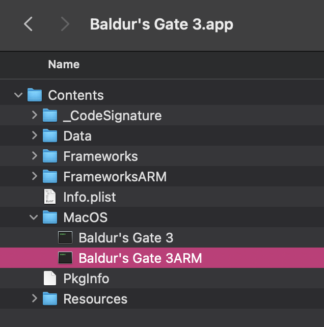 healsdraws's tweet photo. So did @larianstudios studios botch the #macOS install of #BG3 or did @GOGcom ? 

Because that's not how you ship a universal binary guys.. https://t.co/EcN1tbf6KO