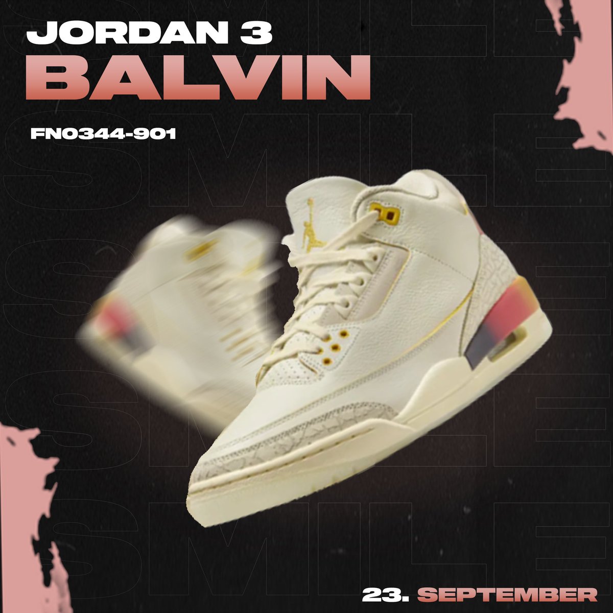 Tomorrow is the big day !

The Jordan 3 Balvin is released. For people who haven't had the chance to enter, use Smile now ! it's so easy and quick to use ! join us now at this link:
: whop.com/checkout/plan_…