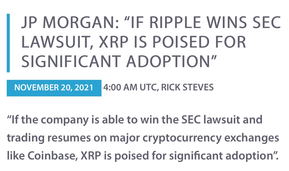 Sometimes JP Morgan tells the truth.