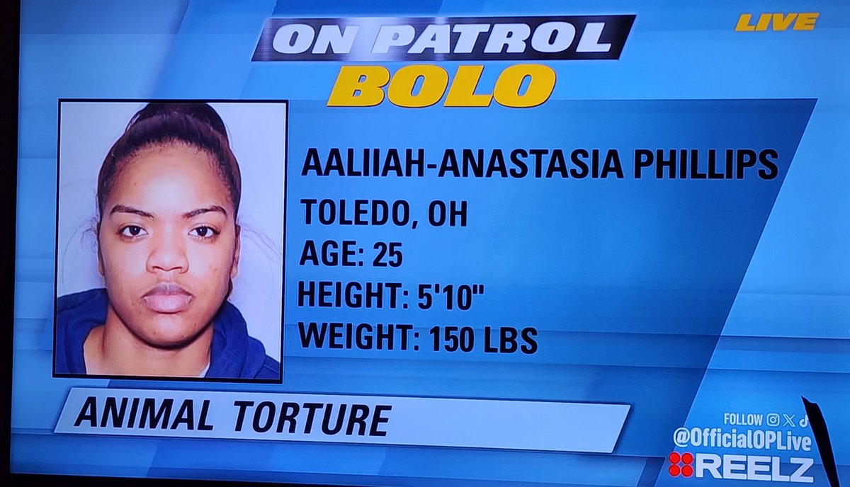 HouseCracka's tweet image. WANTED: She is wanted for setting two puppies on fire in Toledo Ohio.  Have you seen her? #LivePD @OfficialOPLive #OPLive #OHIO