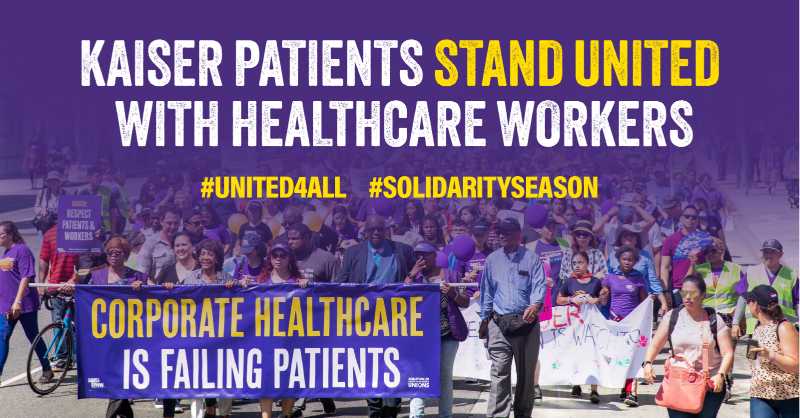 I support frontline workers taking action to stop bad-faith bargaining & improve patient care. @KPThrive it’s time to comply with labor law & stop ignoring worker concerns about the staffing crisis. #UnitedforAll #SolidaritySeason KaiserStrike.com