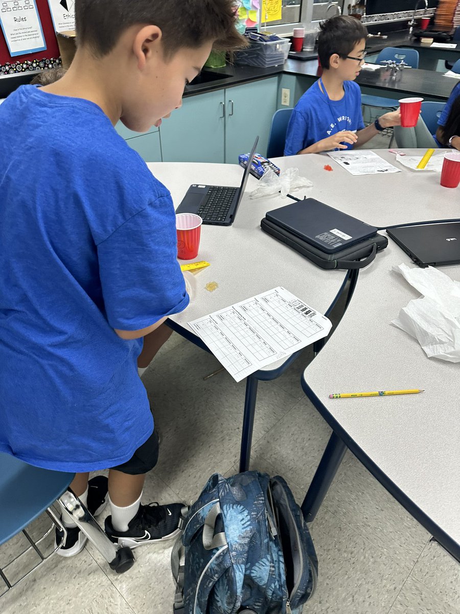 RRinaldi711's tweet photo. Scientific method with gummy bears. They endured an overnight ant attack but survived, so we could continue to day 2 data collection. We added gloves. @GATEatAEWright @AEWrightMS #lvusd https://t.co/t2KJINVy2P