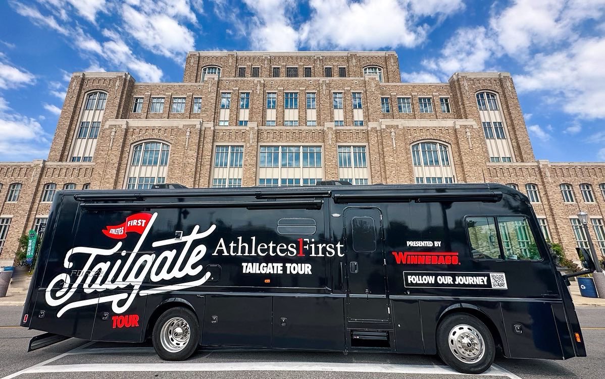 Cruised our way through campus today… next stop, 📍Notre Dame Stadium!

Be on the lookout for the Athletes First Winnebago at the Notre Dame vs Ohio State game tomorrow. 

Comment your final score prediction!