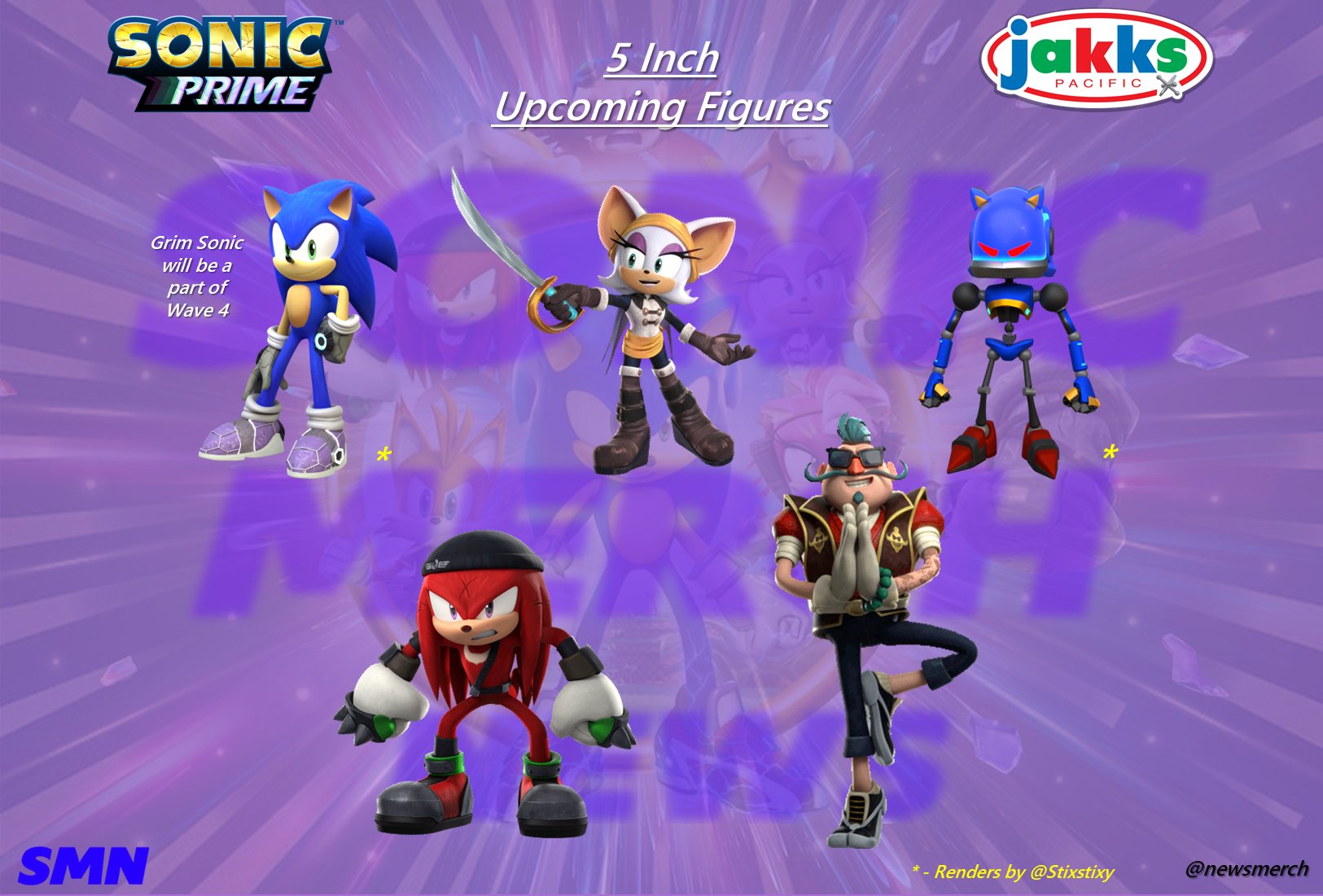 Sonic Prime Figures 3 pack 2023