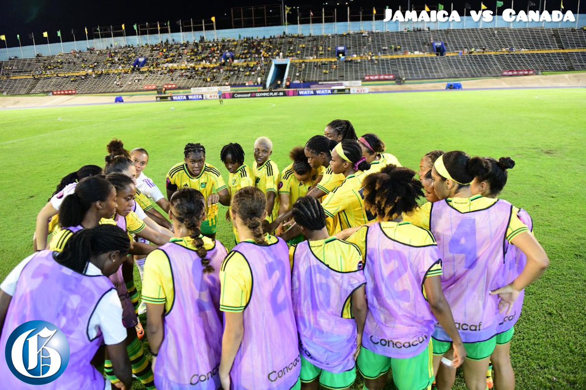 JamaicaGleaner's tweet photo. #JAMvsCAN: The rain did not stop fans from coming out to support the Reggae Girlz in the first of two matches against Canada for a spot at the 2024 Summer Olympics in Paris, France.
📸: @taylor2nd
#GLNRSports https://t.co/9GztIAVov0