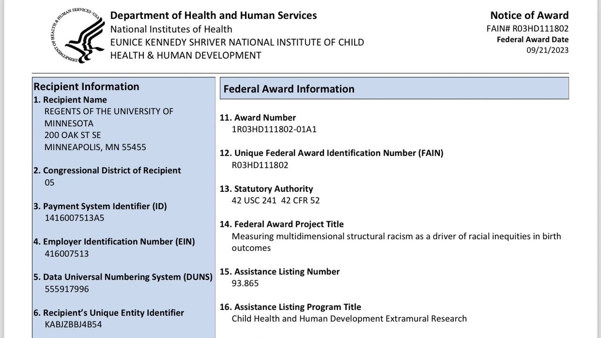 Yay, we got an R03 to expand our work on measuring multidimensional structural racism beyond Minnesota!