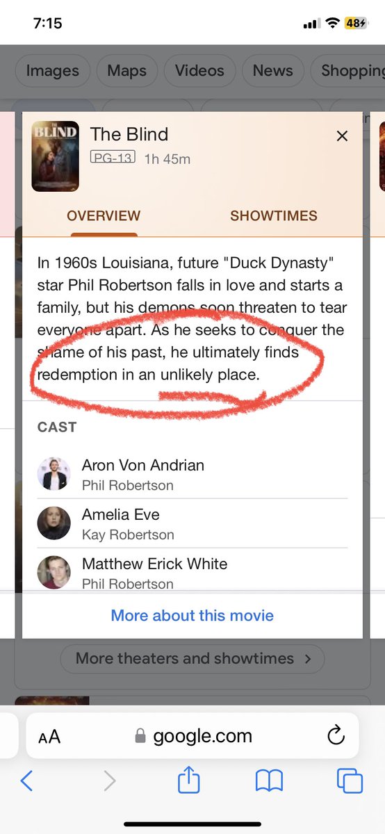 wadeascott7's tweet photo. @libsoftiktok Google and MSM says that Phil found redemption in an “unlikely place”.   Regardless of your beliefs, they characterize religion and, in this case, (and mine) Christ as unlikely to lead to redemption. https://t.co/uUWt4461an