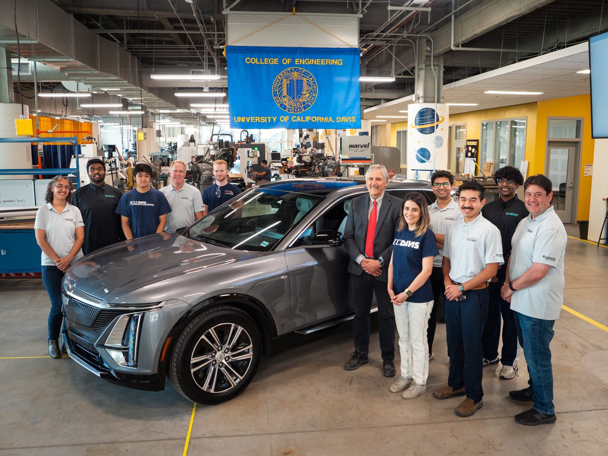 Fun to have Dean Corsi meet our <a href="/Cadillac/">Cadillac</a> Lyriq <a href="/UCDavisCOE/">UC Davis College of Engineering</a> in the ESDC. Our team <a href="/ucdavisecocar/">ucdavis-ecocar</a> is getting down to work in the <a href="/EcoCARChallenge/">EcoCAR Challenge</a>.