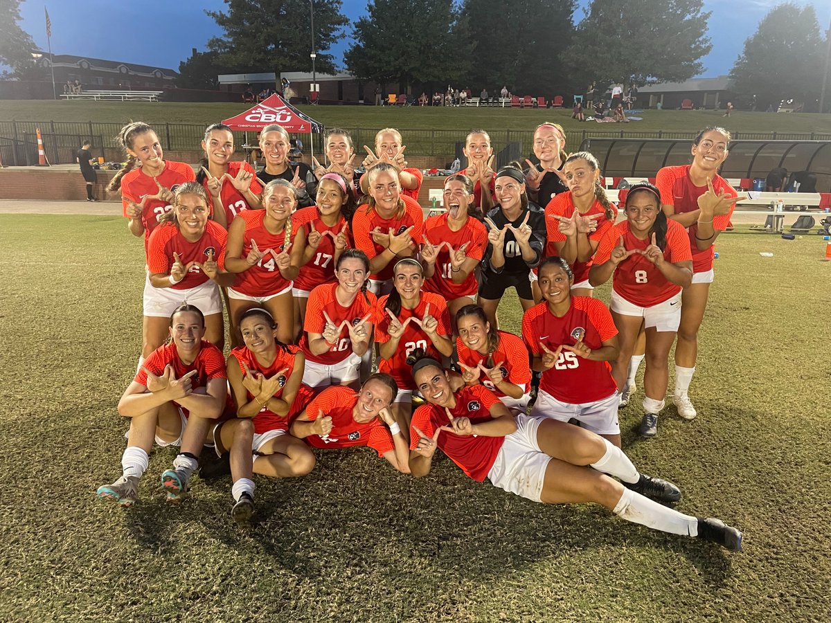 CBUBucsWSoc's tweet photo. RT THE W!!!!! Lia scores to give us a 1-0 win over Mississippi College. We are back again on Sunday when we host Delta State. 

#BUCNation https://t.co/GHBkpSKkpg