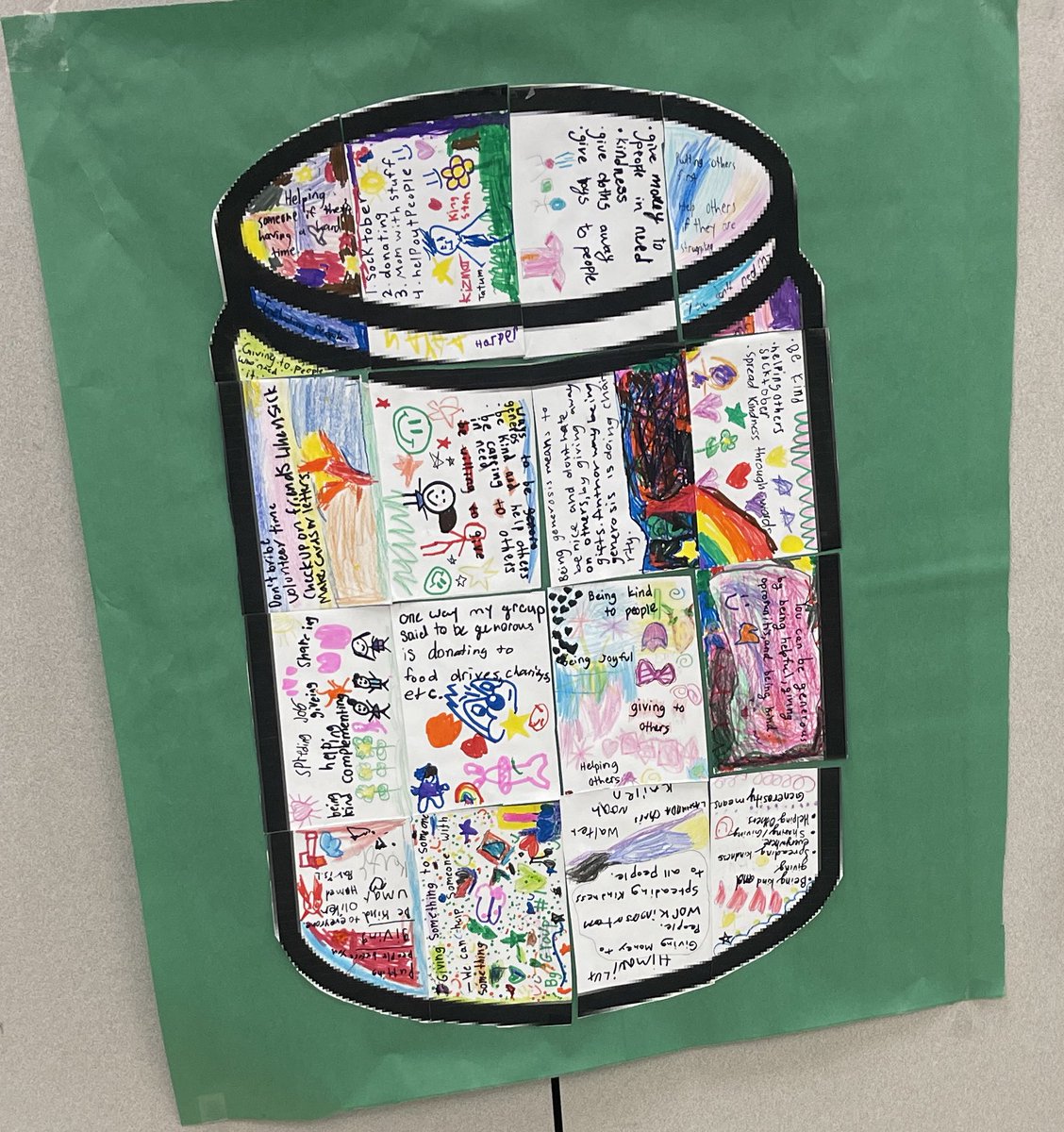Green Crew created a Jar of Generosity after learning more about our crew value.