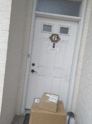 AnnHewes's tweet photo. Hey, @UPS, I think your drivers need to learn their numbers (I live at #8). These are photos sent by UPS as delivery confirmation. BTW, your voice recognition does not work AT ALL. https://t.co/ZySyMNZLaq