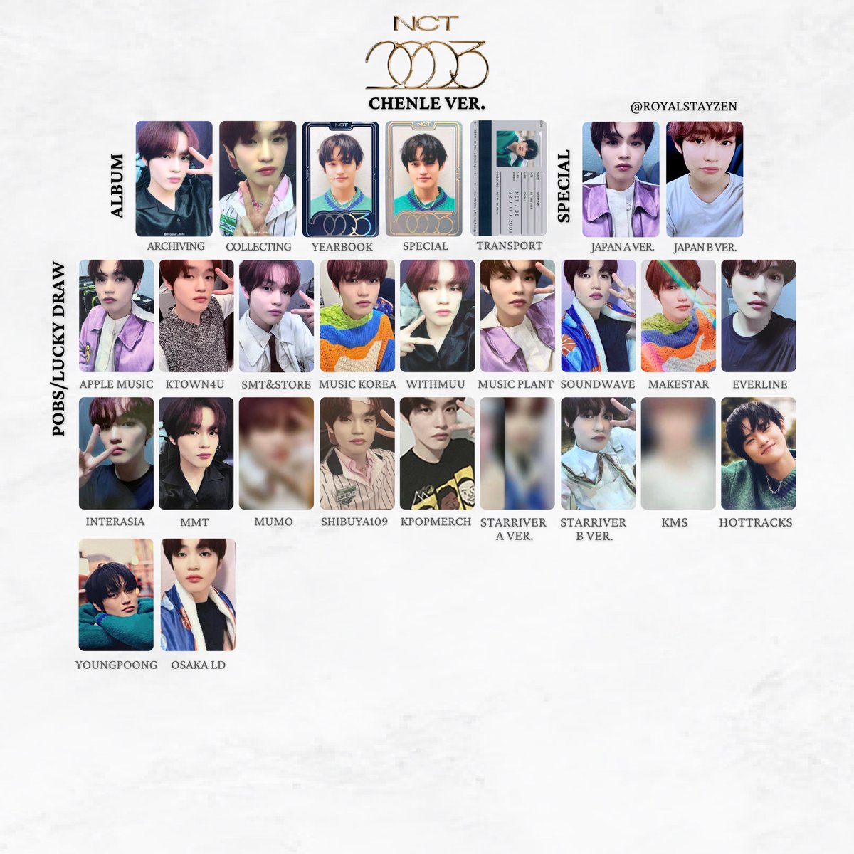 NCT The 4th Album 'GOLDEN AGE' Photocard/ PC templates 엔시티 골든