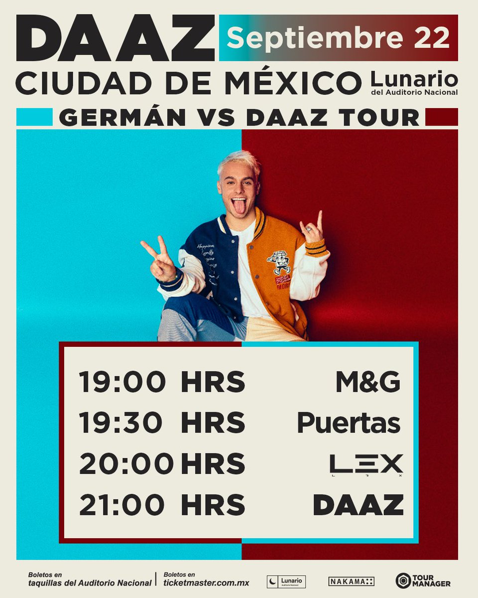 Wiplash_oficial's tweet photo. Hoy estaremos con @daaz_oficial en el Lunario, estos son los horarios
Aún hay boletos en taquilla https://t.co/aP9ueZfq5q